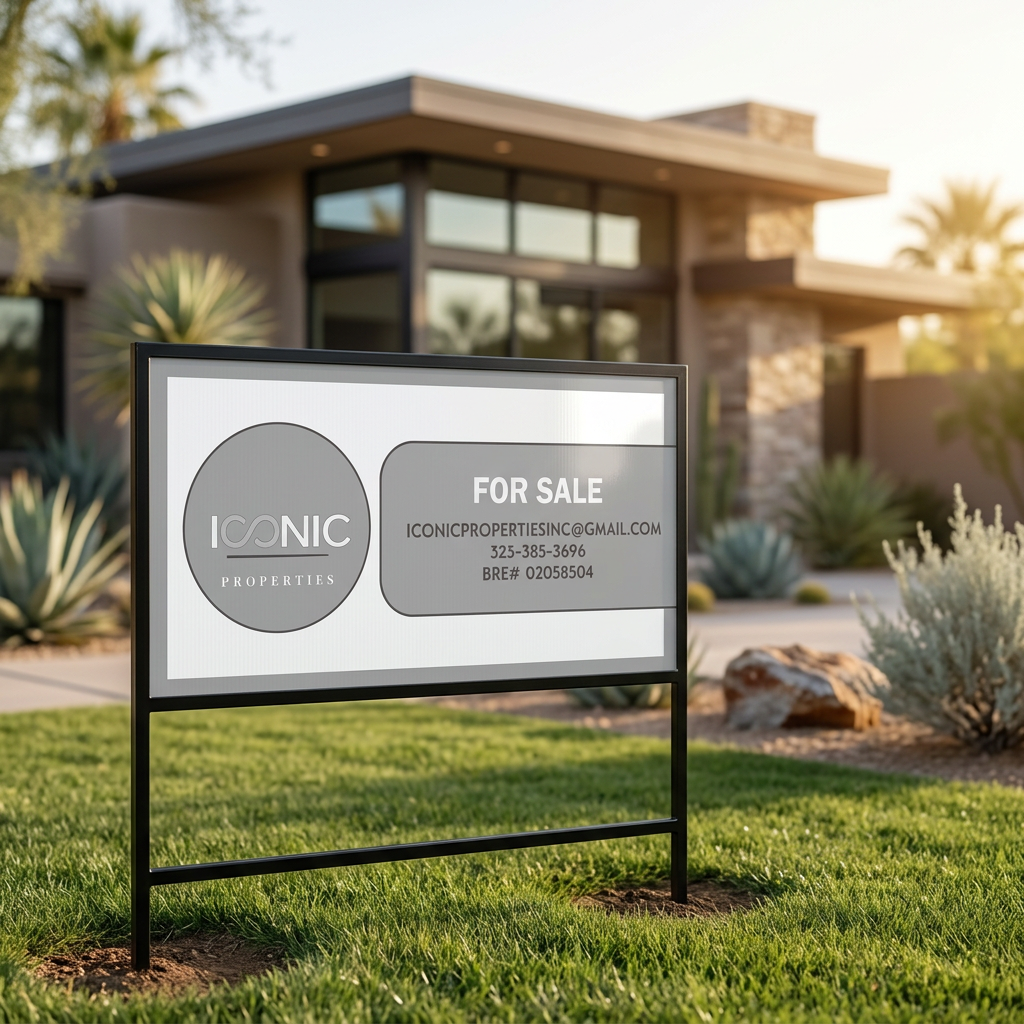Yard signs for Iconic Properties